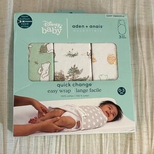 aden + anais Disney Baby easy swaddle wraps - Winnie the Pooh - Sz 0-3 mo NWT